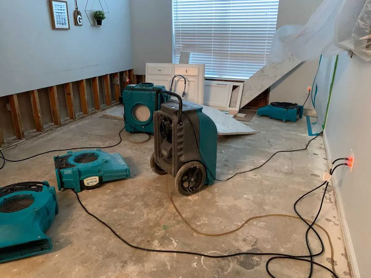Dehumidifier in flood-cut room for Water Extraction & Removal in New Brunswick